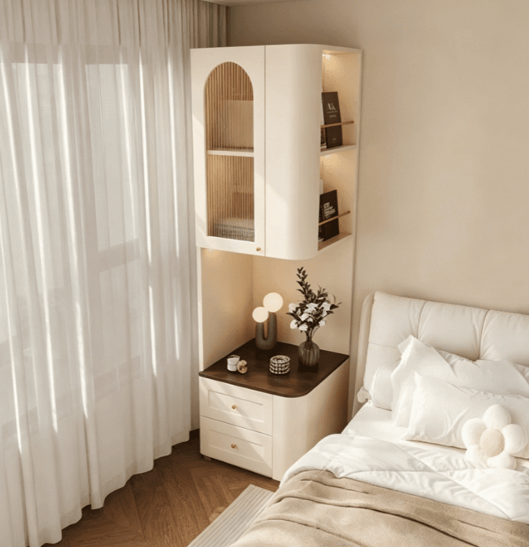 Creamy Solid Wood Wardrobe lifestyle 1