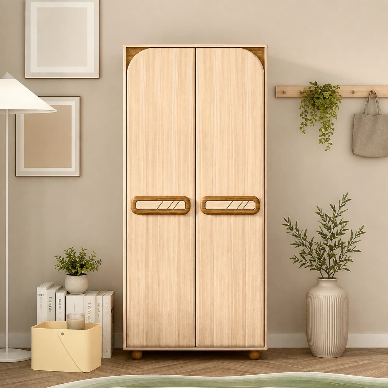 Minimalist Modern Double-Door Wardrobe lifestyle 1