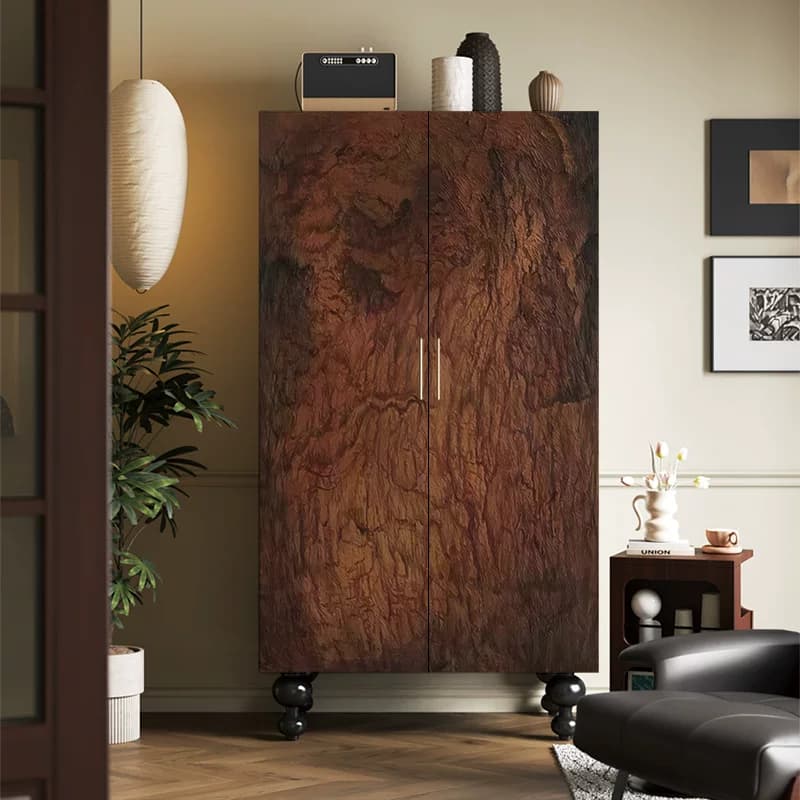 Black & Walnut Minimalist Wardrobe lifestyle 1