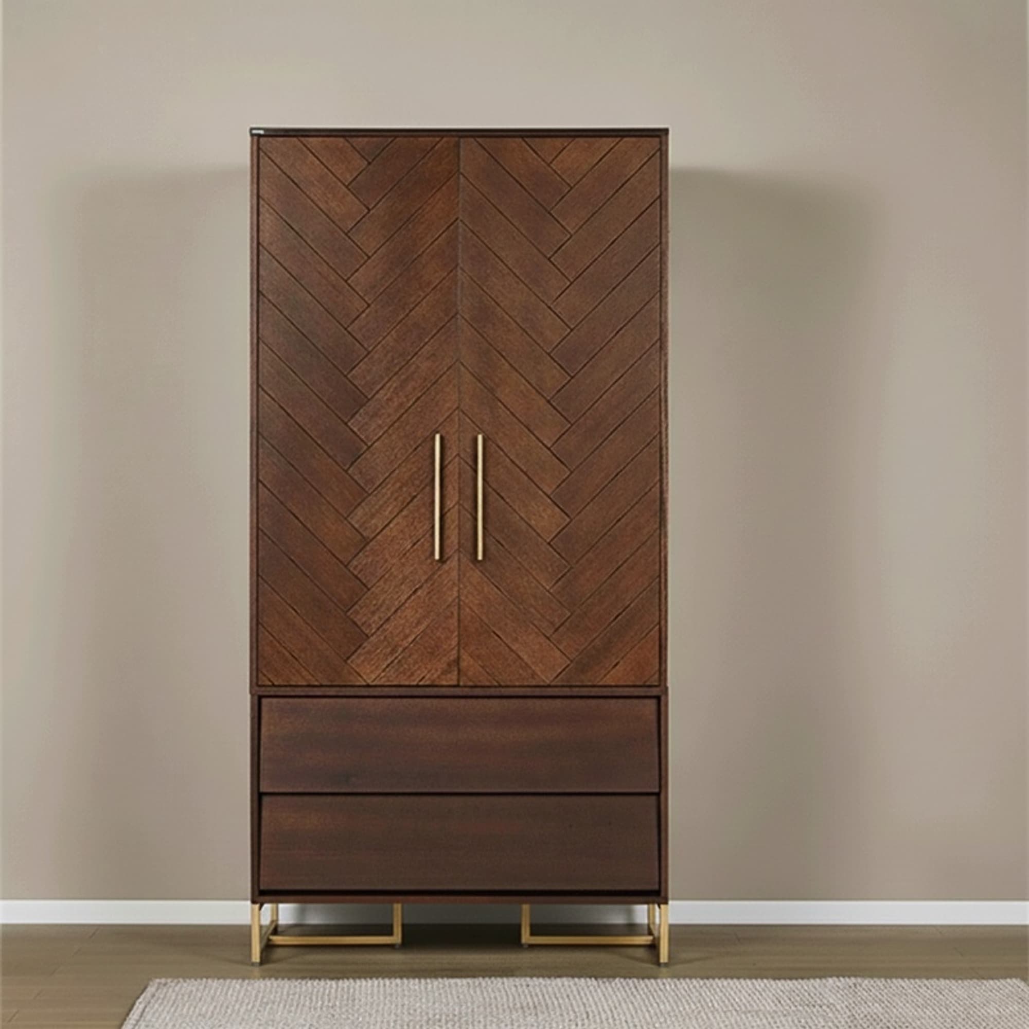 Solid Wood Minimalist Wardrobe lifestyle 1