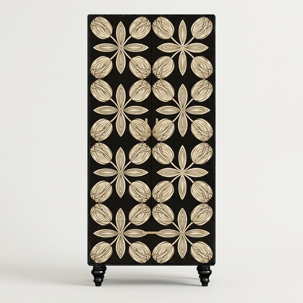 Solid Wood Mid-Century Wardrobe lifestyle 1