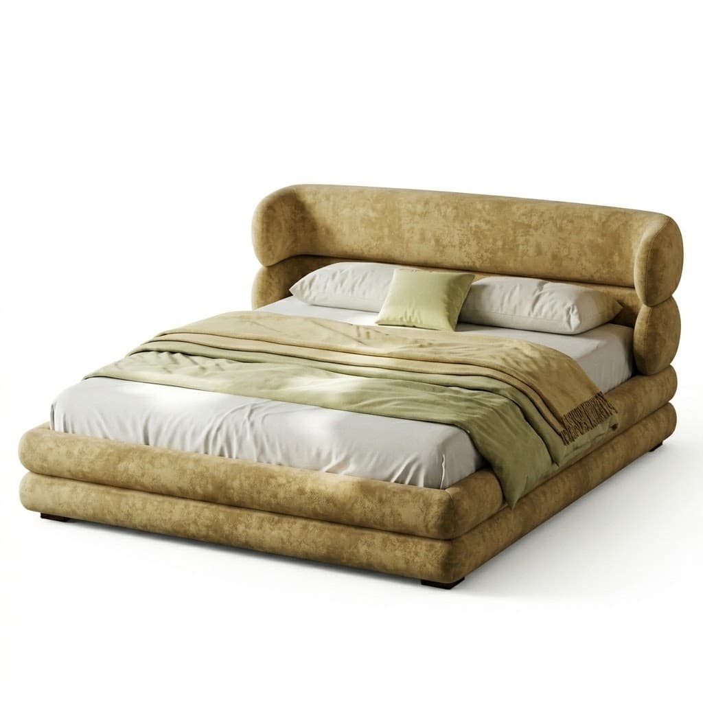 Minimalist Upholstered Bed lifestyle 1