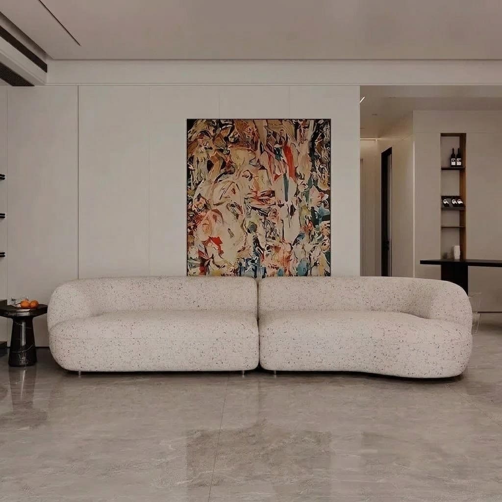 Modular Sofa - Oatmeal Fabric lifestyle 1