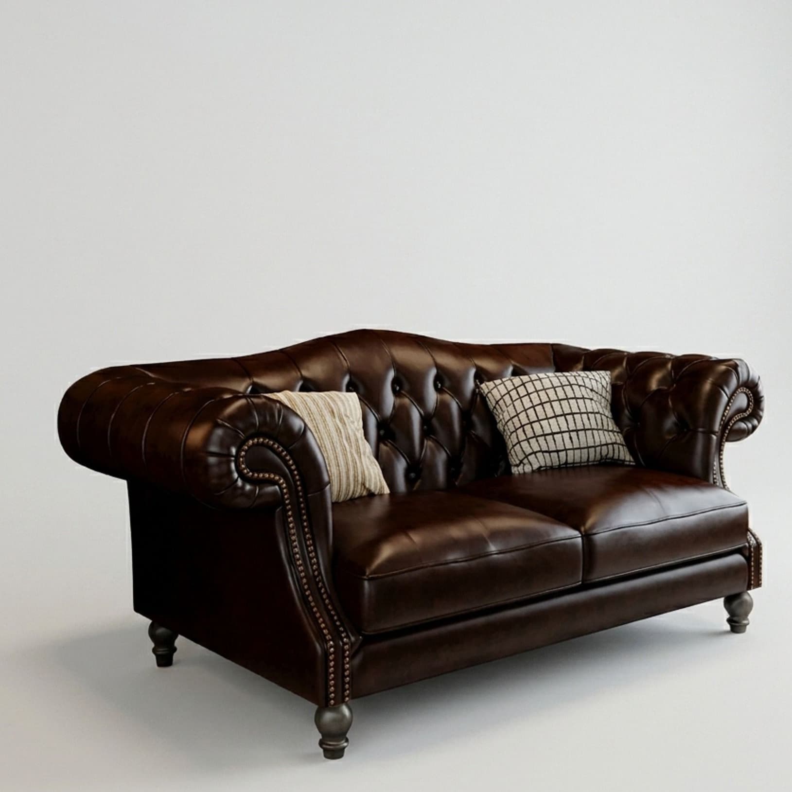 Vintage Tufted Leather Sofa lifestyle 1