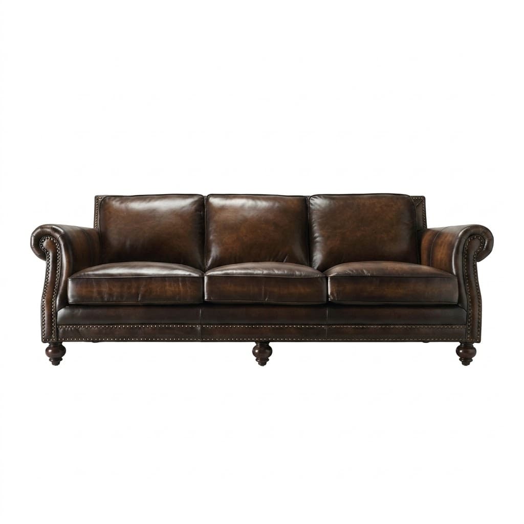 Retro Leather Sofa lifestyle 1