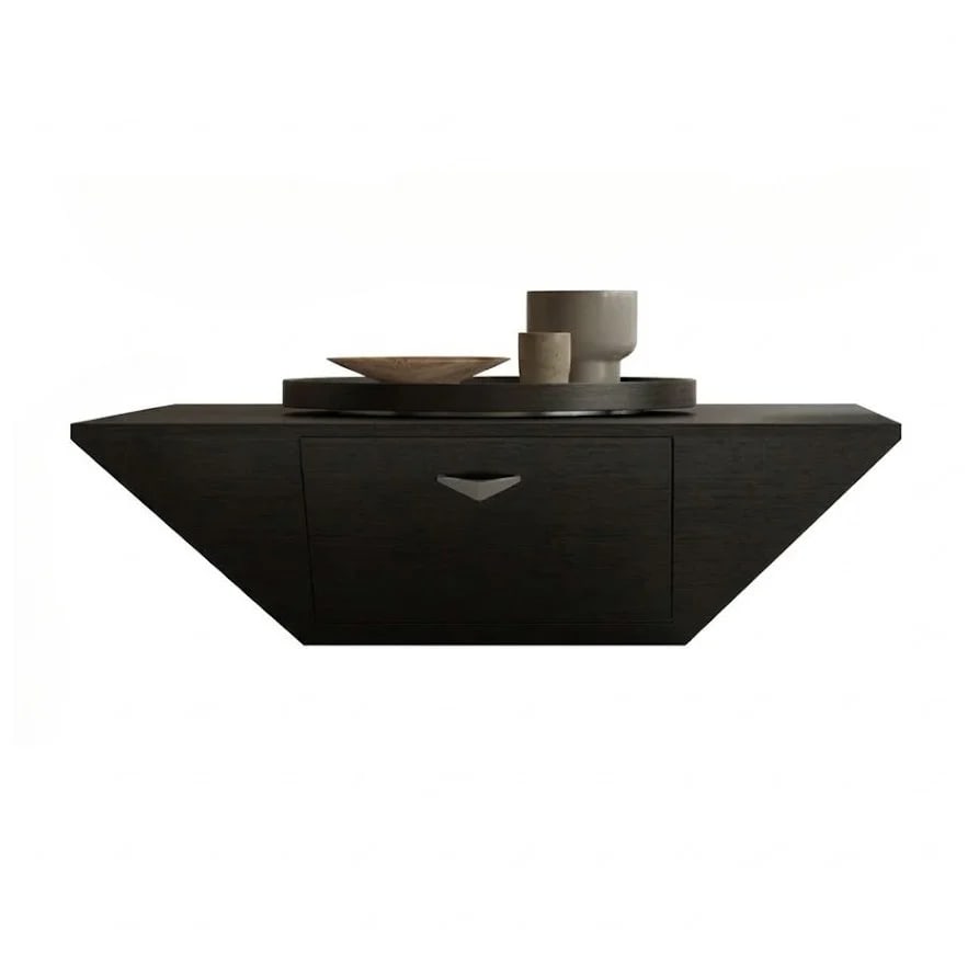 35.4" Minimalist Geometric Coffee Table with Drawers main product image
