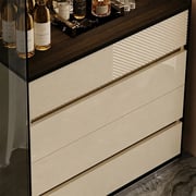 31.5" Contemporary Plywood Sideboard with Glass Doors detail image 8