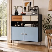 39.7" Mid-Century Modern Solid Wood Sideboard with Drawers detail image 2