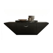 35.4" Minimalist Geometric Coffee Table with Drawers main product image