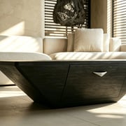 35.4" Minimalist Geometric Coffee Table with Drawers detail image 6