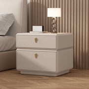 17.72" Modern Nightstand drawers detail image 6