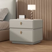 17.72" Modern Nightstand drawers detail image 5