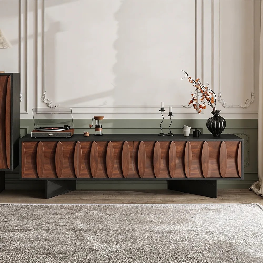 Geometric Relief TV Stand lifestyle 3