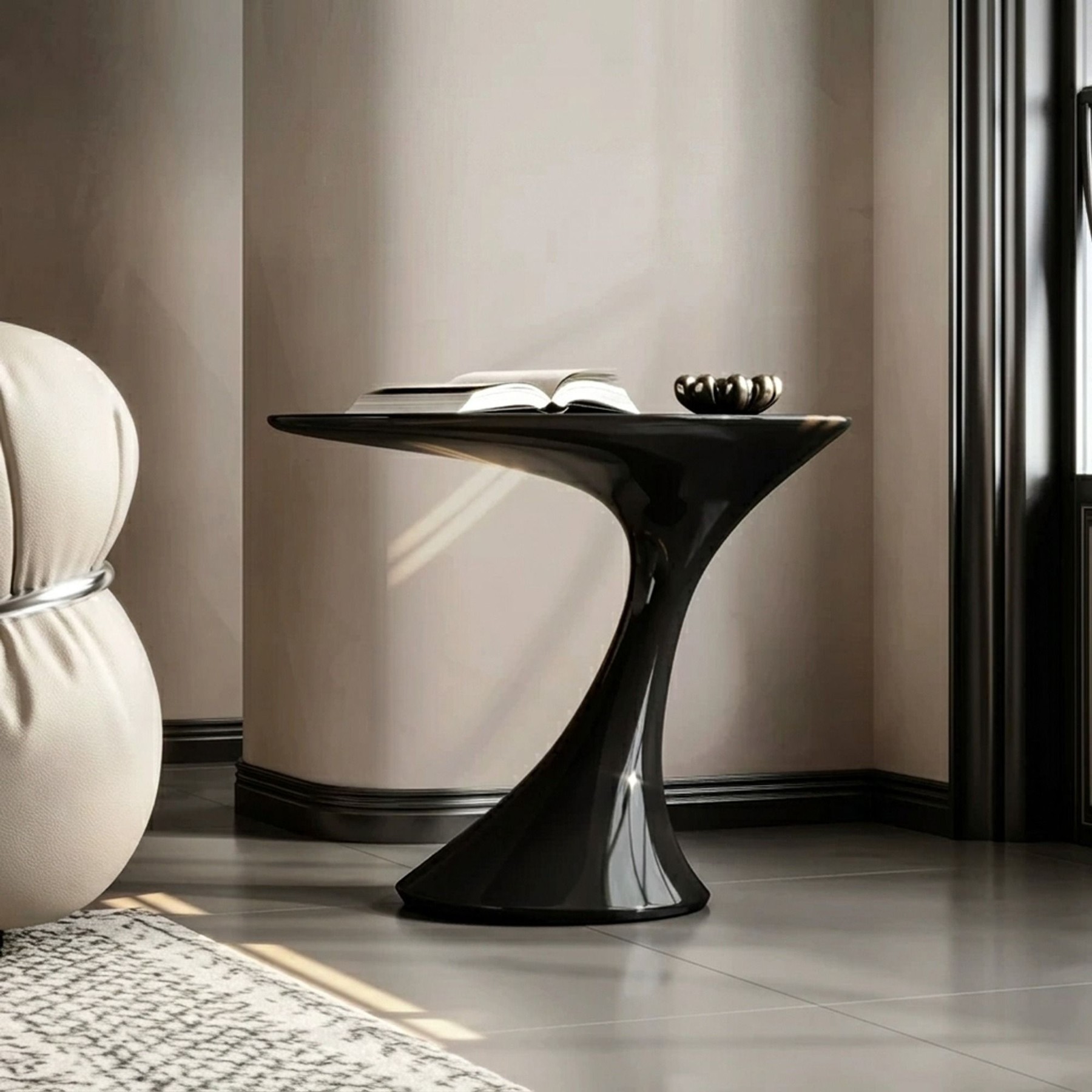 Puzzle High-Gloss Side Table lifestyle 2