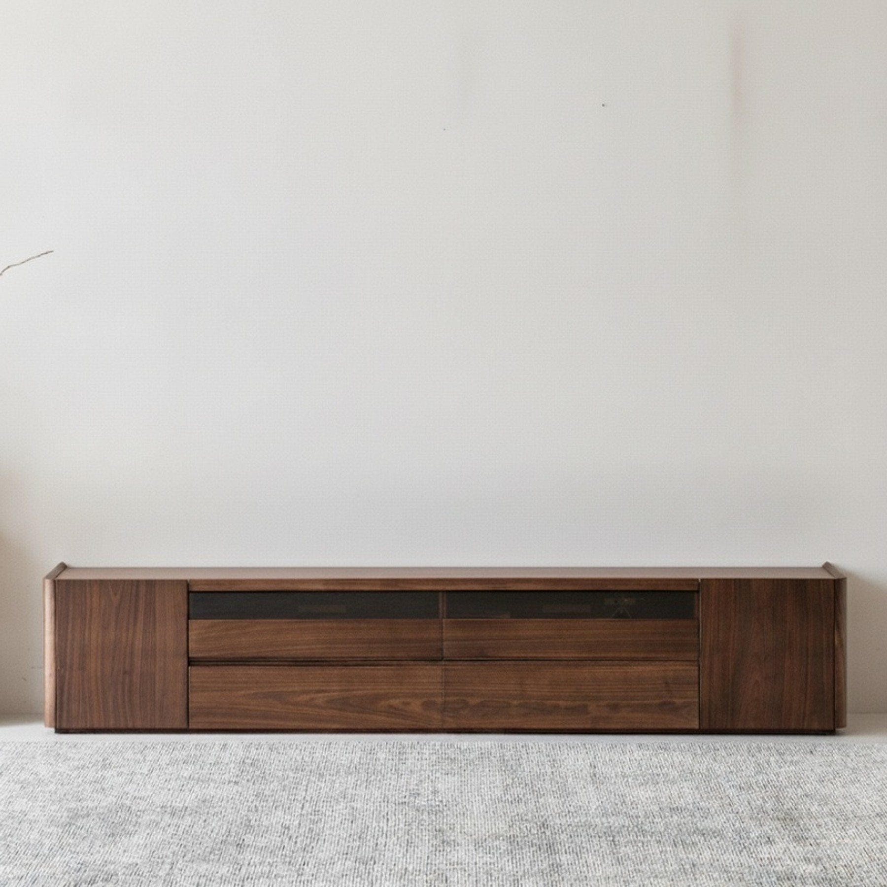 Modern Black Walnut TV Stand lifestyle 2