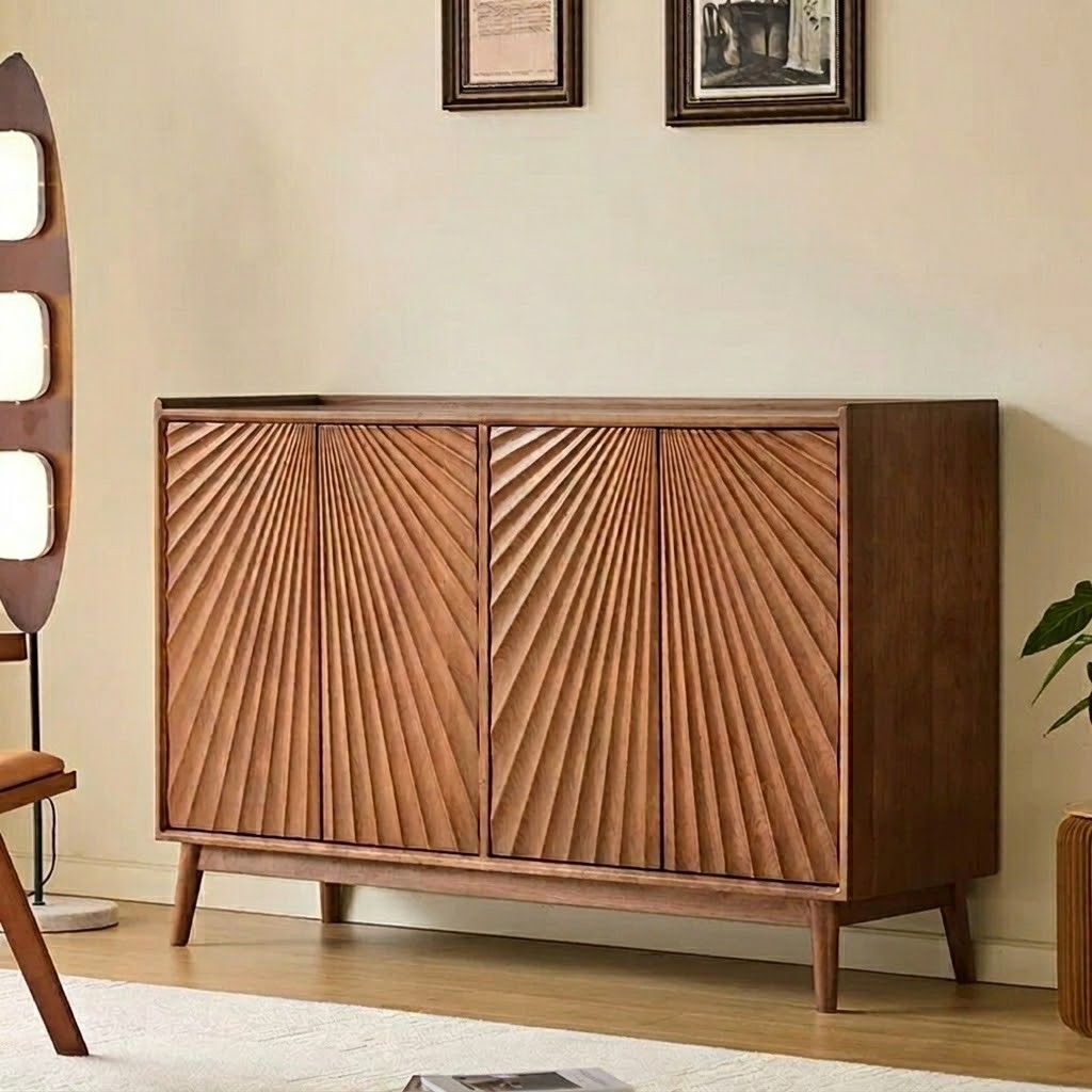 Carved Cherry Wood Sideboard lifestyle 2