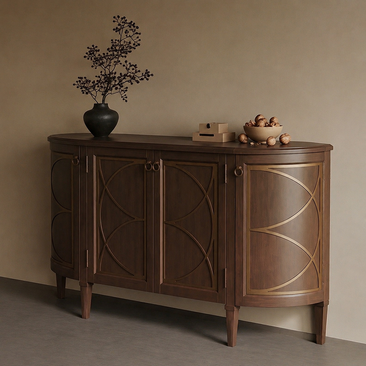 French Carved Solid Wood Sideboard lifestyle 3