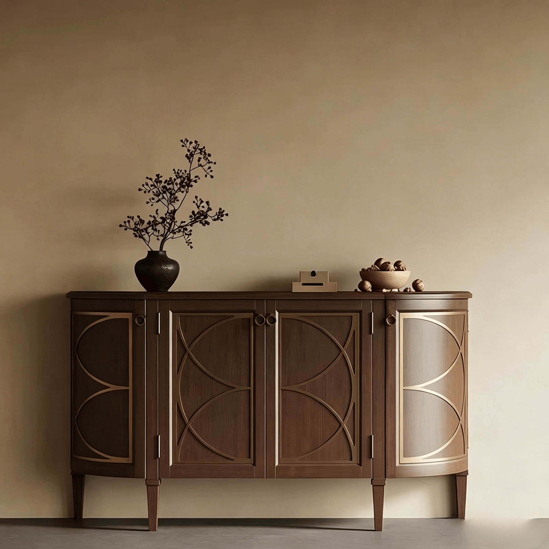 French Carved Solid Wood Sideboard lifestyle 2