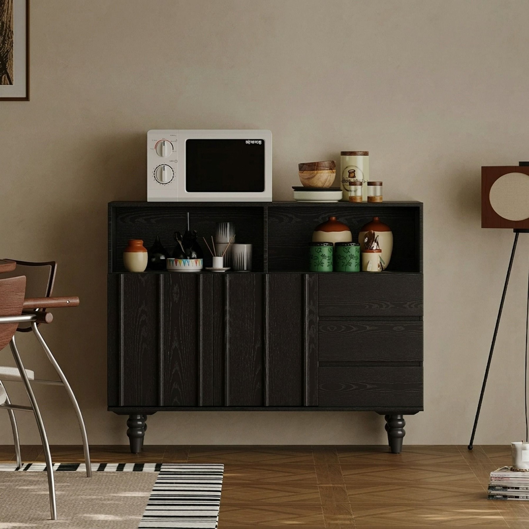 Vintage Ash Wood Sideboard lifestyle 3
