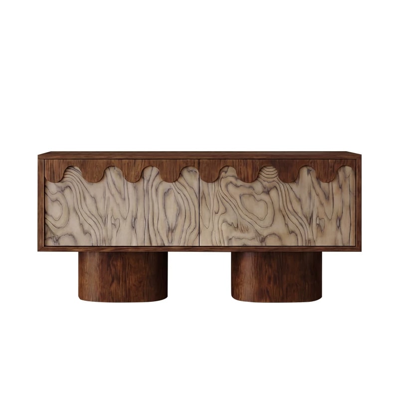 Wavy Walnut Sideboard lifestyle 1