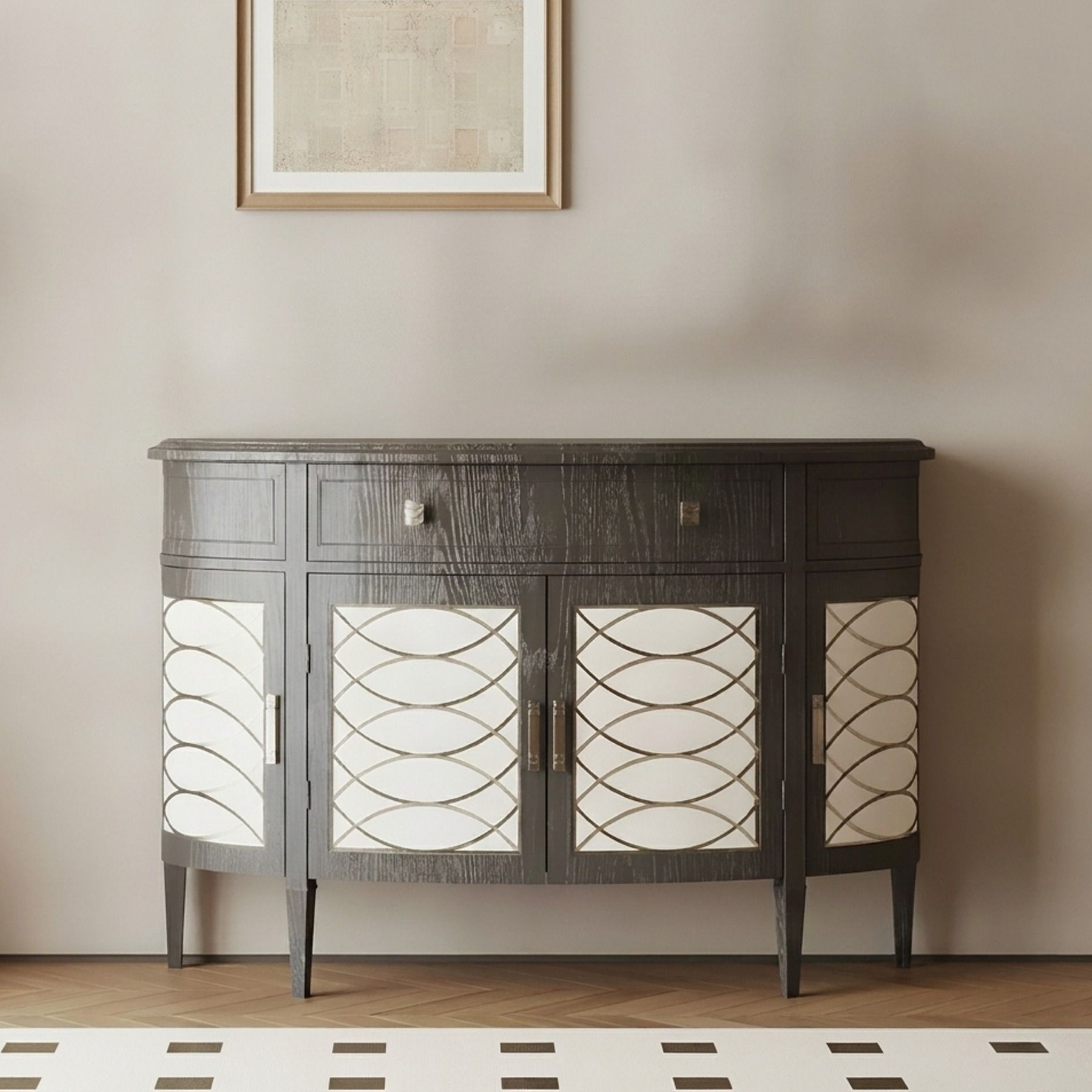 French Carved Solid Wood Sideboard lifestyle 1