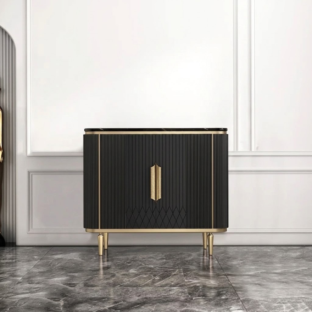 Black Sintered Stone Sideboard lifestyle 1