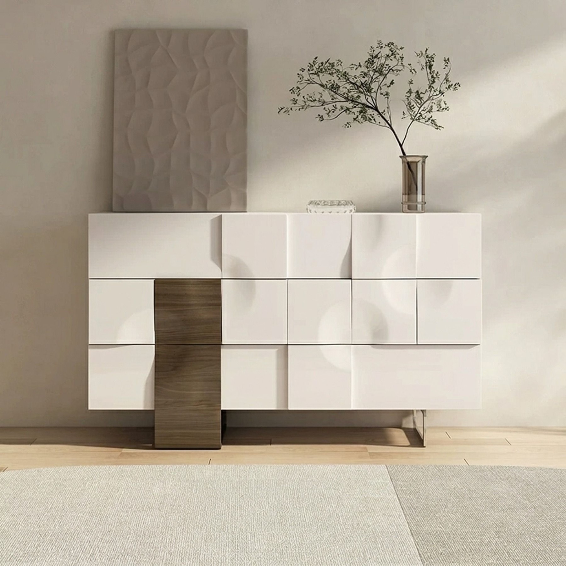 Color-Block Sideboard with Mirrored Base lifestyle 2