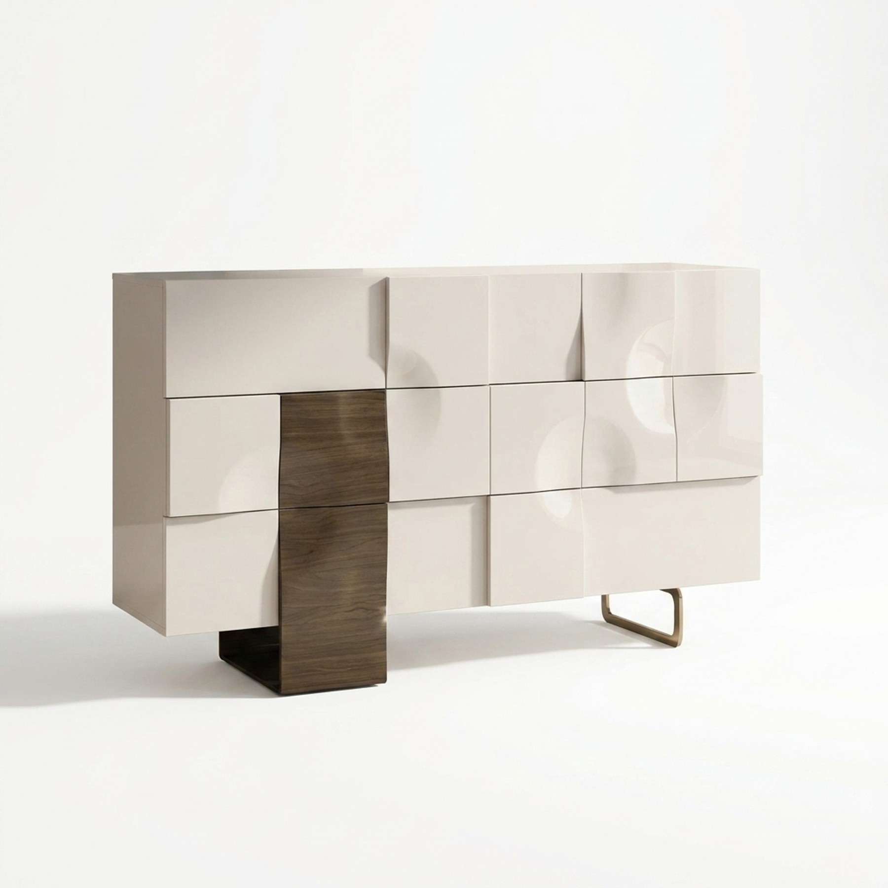 Color-Block Sideboard with Mirrored Base lifestyle 1