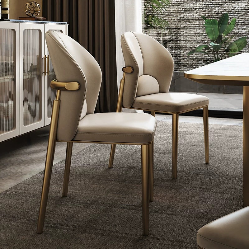 Faux Leather Dining Chair, Steel Frame lifestyle 2