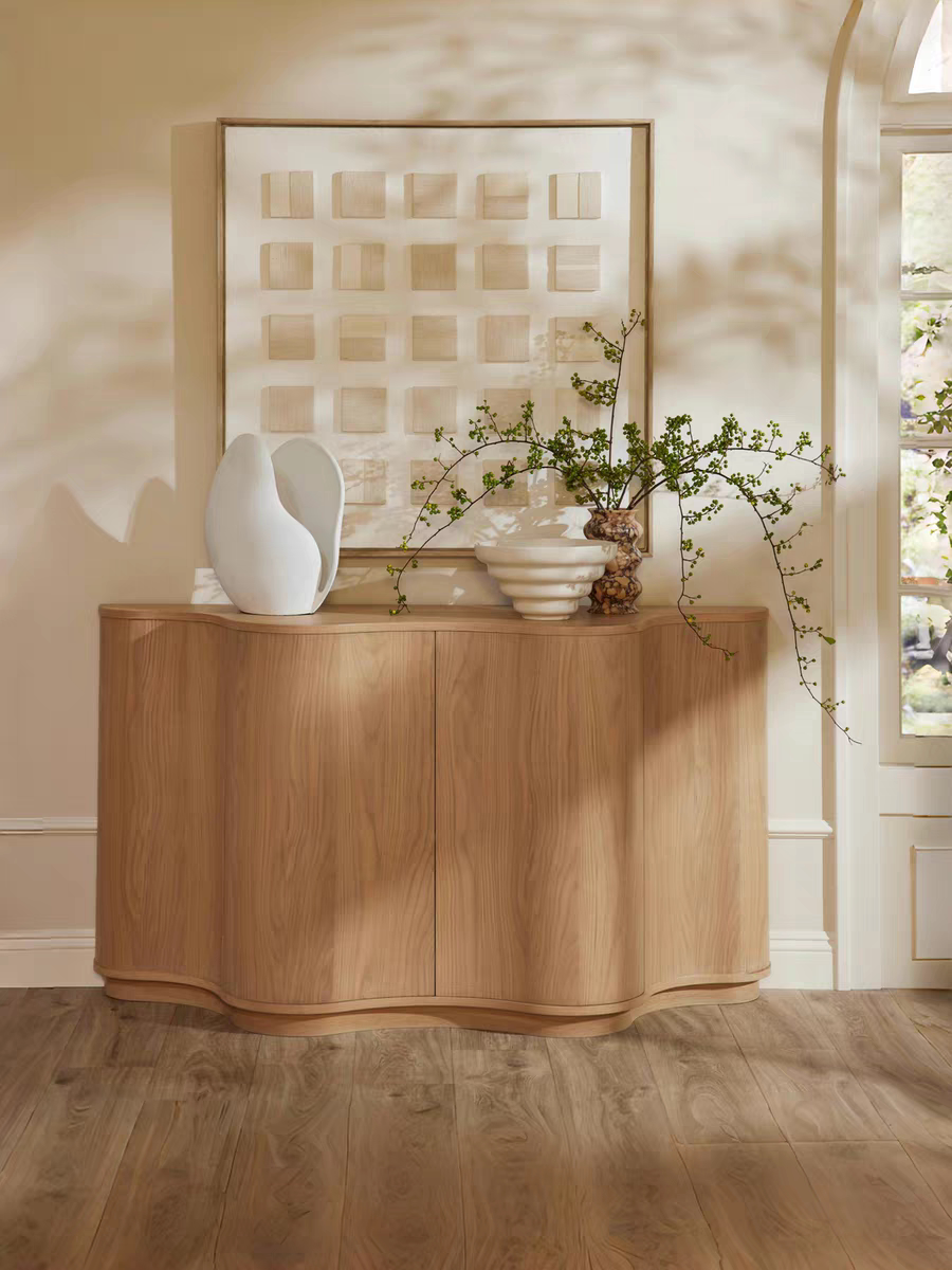 Atelier Curved Wood Sideboard lifestyle 2