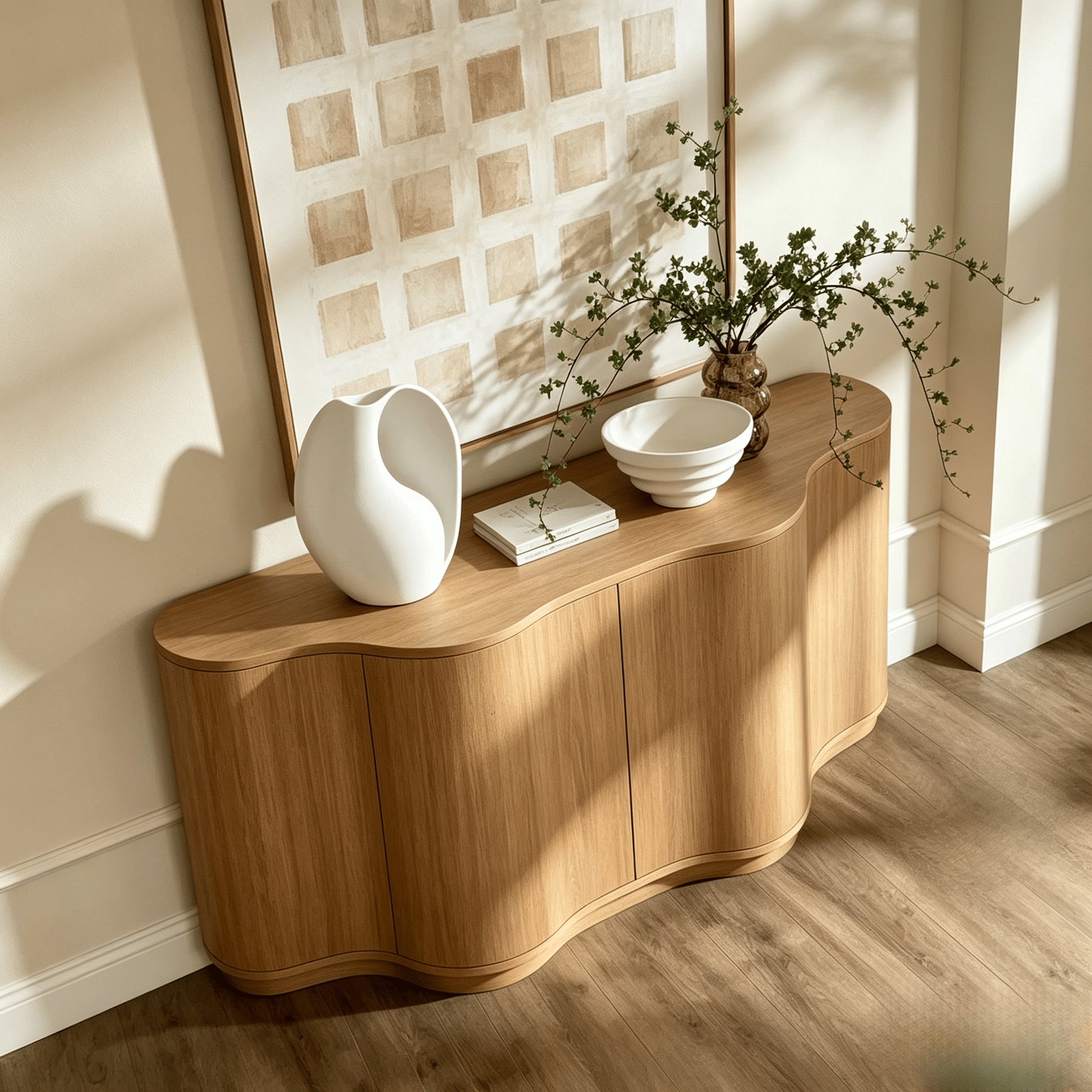 Atelier Curved Wood Sideboard lifestyle 3
