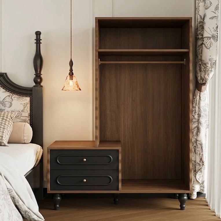 Vintage Solid Wood Open Wardrobe lifestyle 2