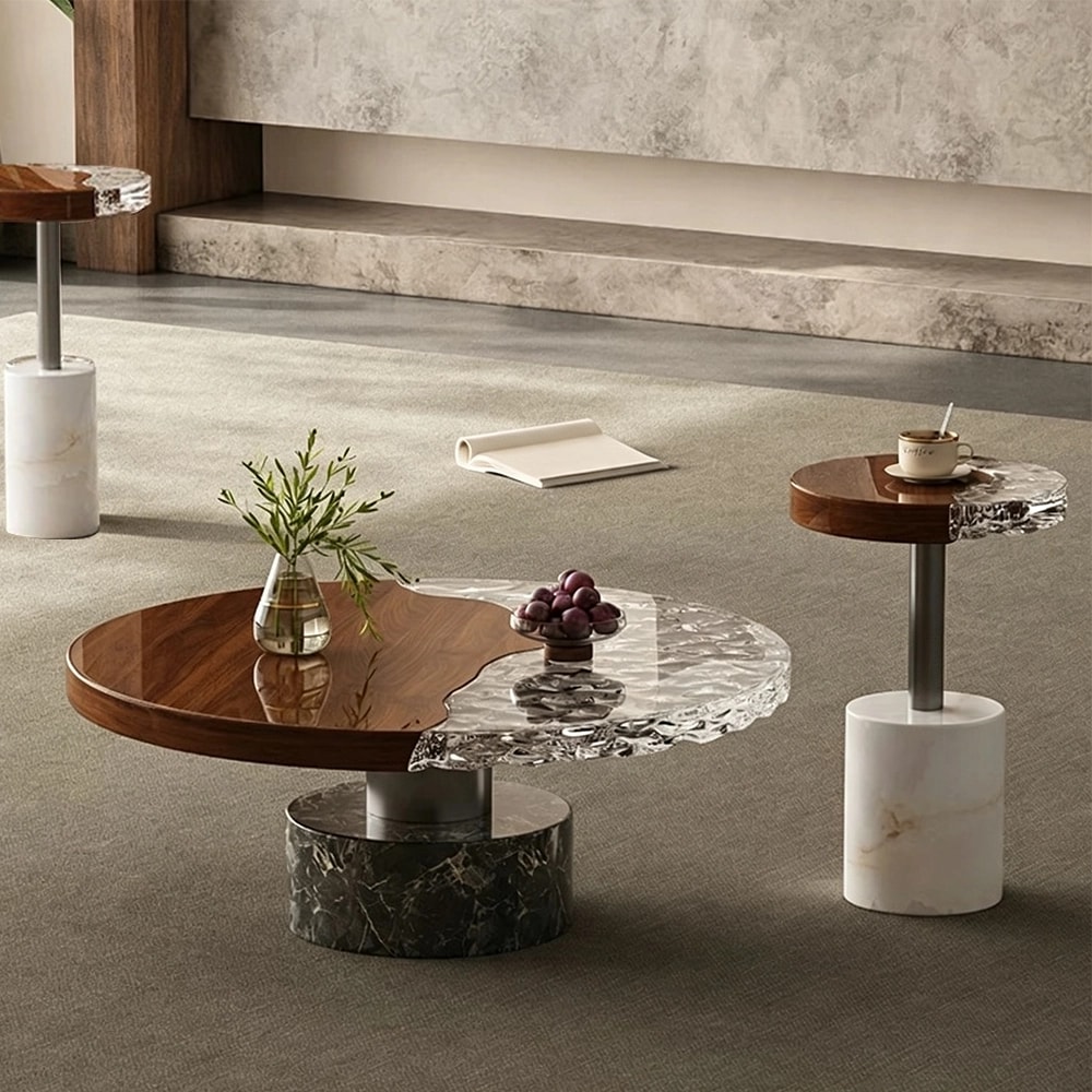 Two-Tone Round Combination Table lifestyle 3