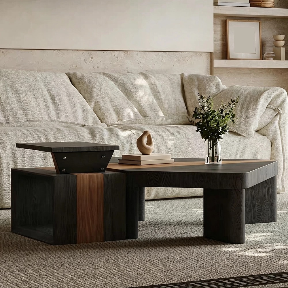 Minimalist Geometric Coffee Table Set lifestyle 3