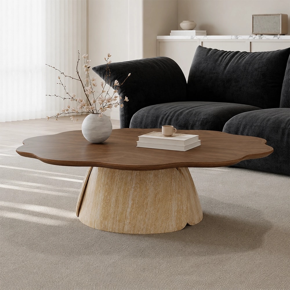 Mid-Century Modern Engineered Wood Coffee Table lifestyle 2