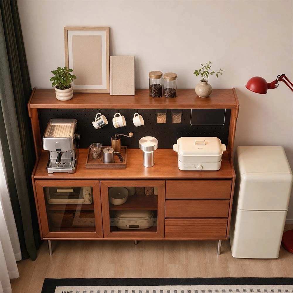 Retro Solid Wood Sideboard lifestyle 3