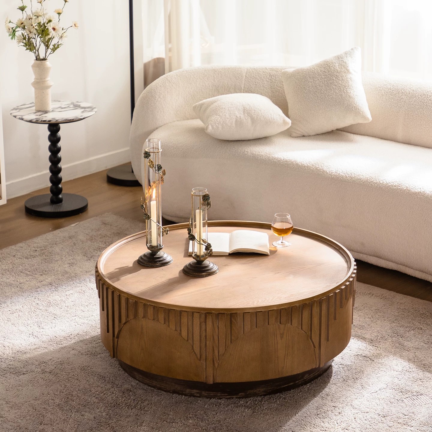 Solid Wood Wabi-Sabi Coffee Table lifestyle 3