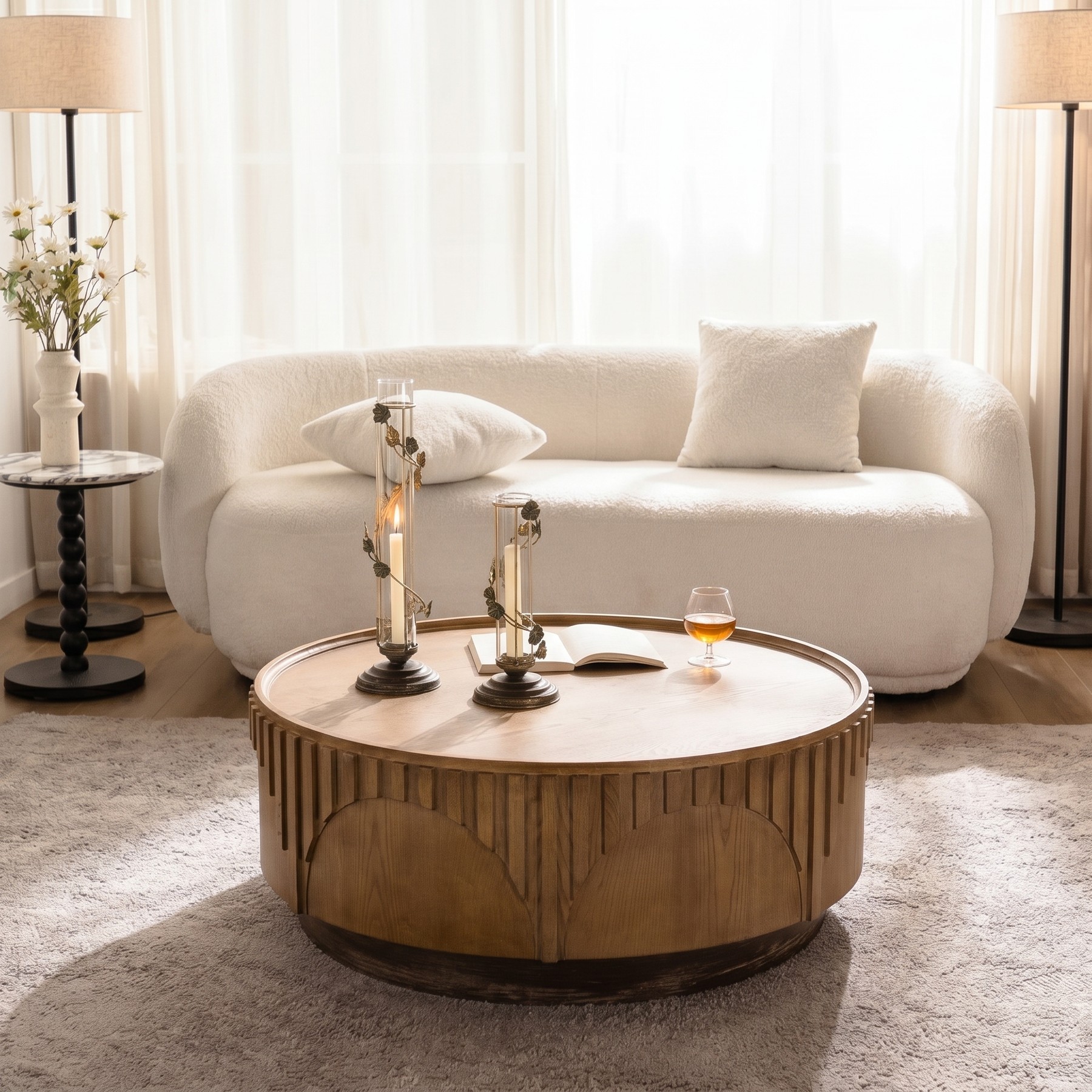 Solid Wood Wabi-Sabi Coffee Table lifestyle 2