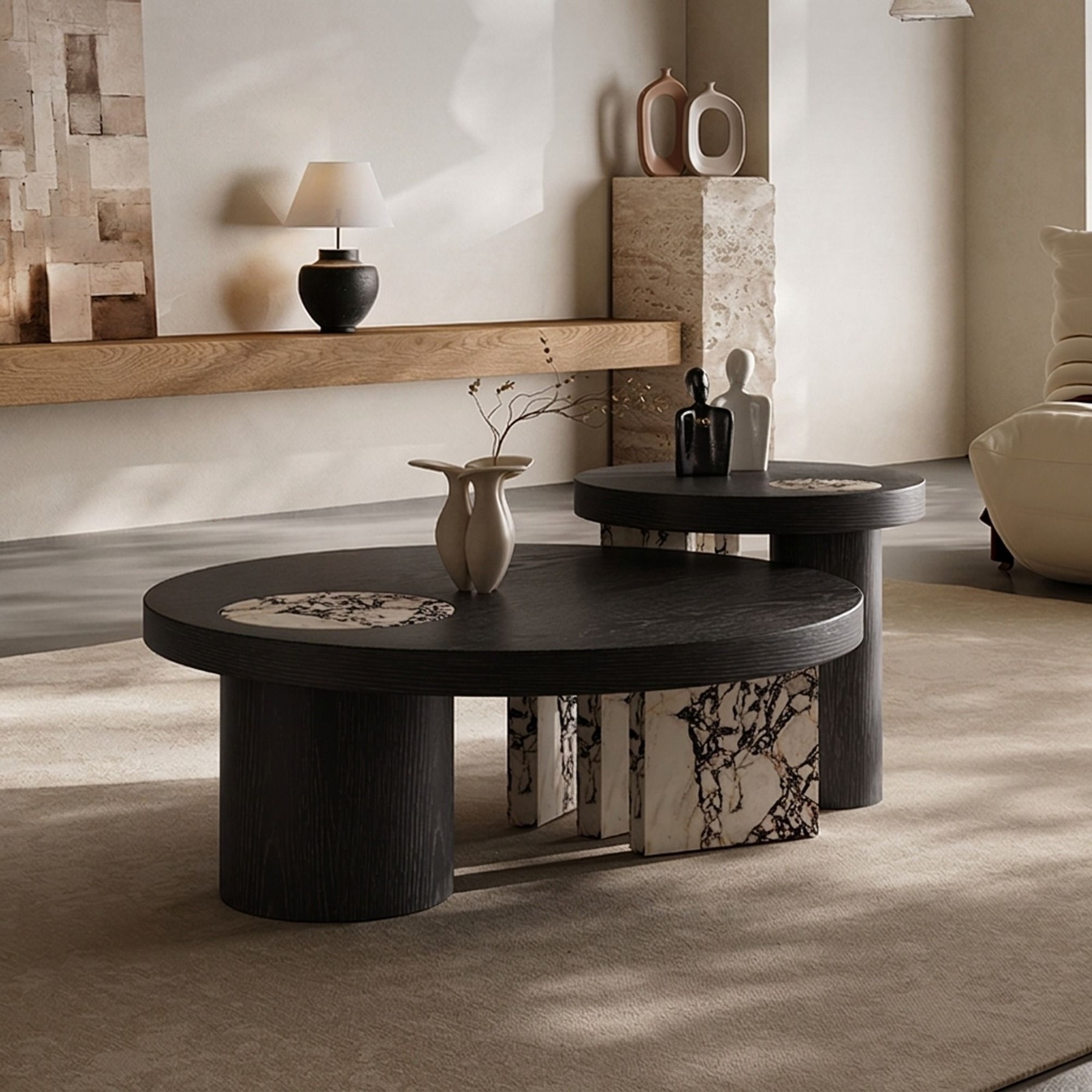 Contemporary Solid Wood Coffee Table lifestyle 3
