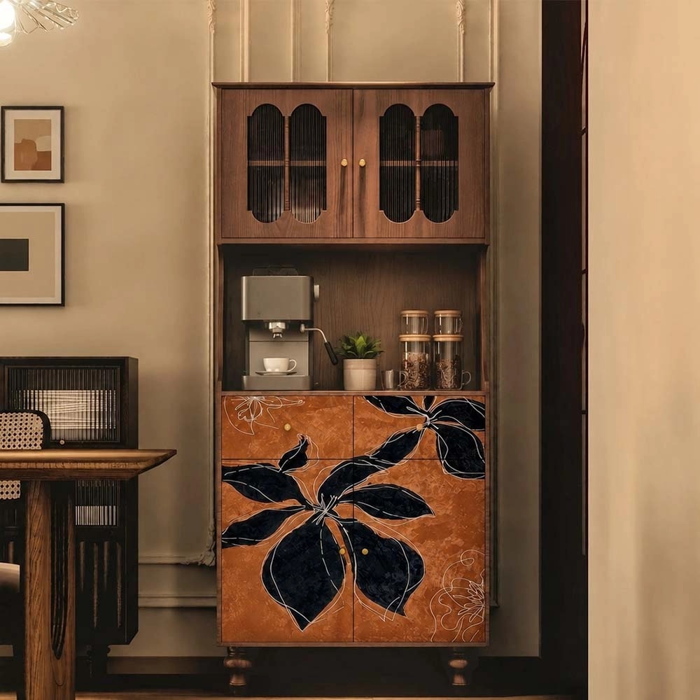 Mid-Century Solid Wood Display Cabinet lifestyle 2