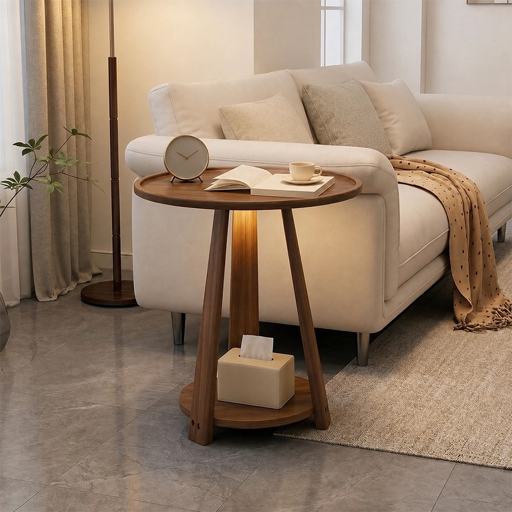Nordic Rubberwood Side Table lifestyle 2