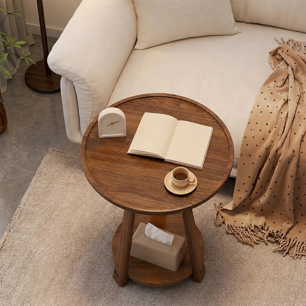 Nordic Rubberwood Side Table lifestyle 3