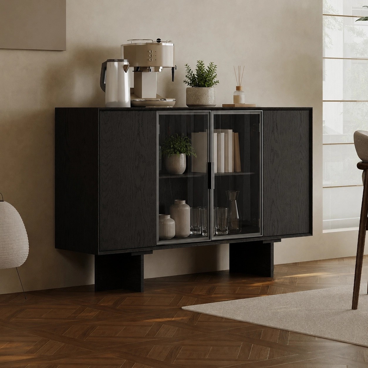Two-Tone Retro Wood Sideboard lifestyle 3