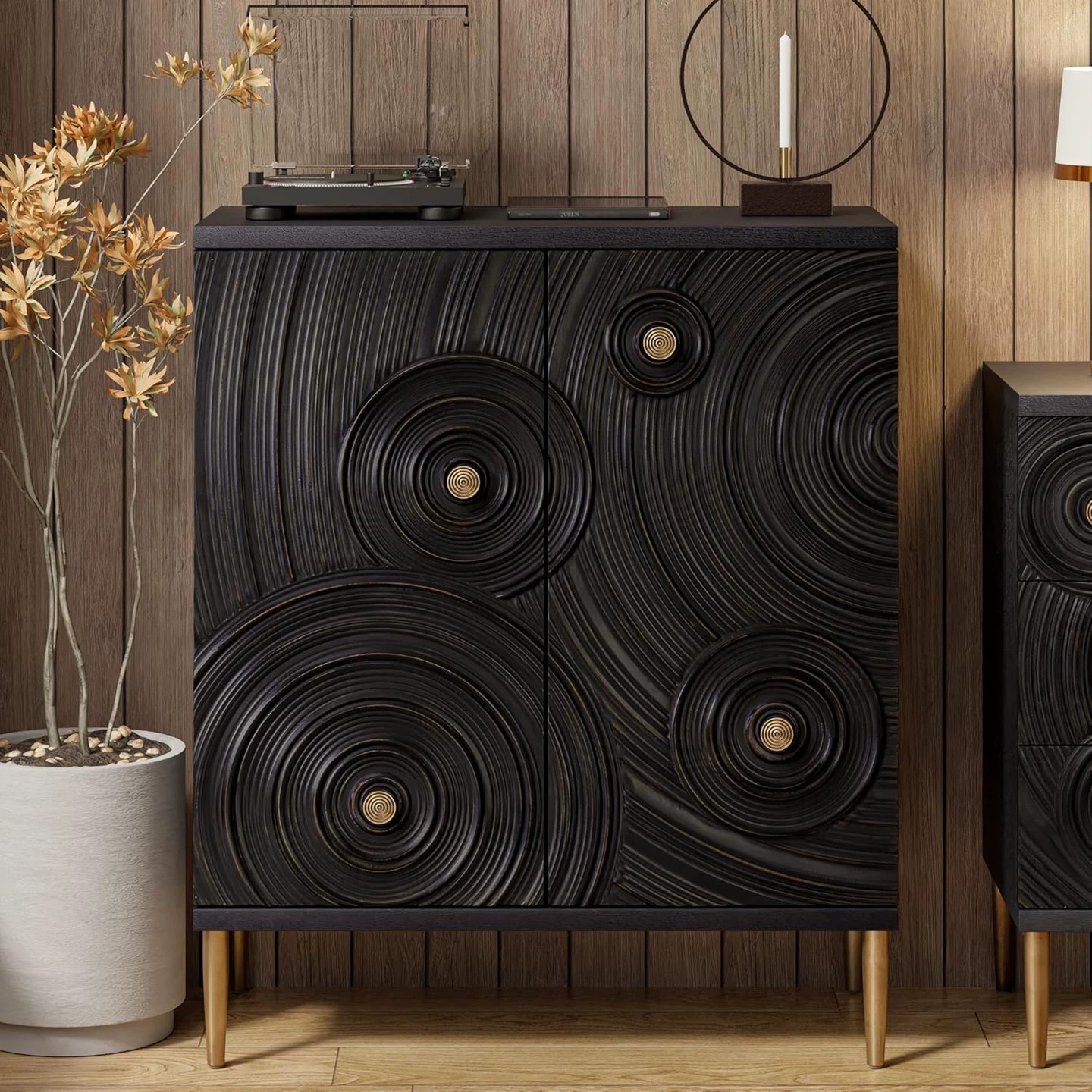 Carved Solid Wood Console lifestyle 2