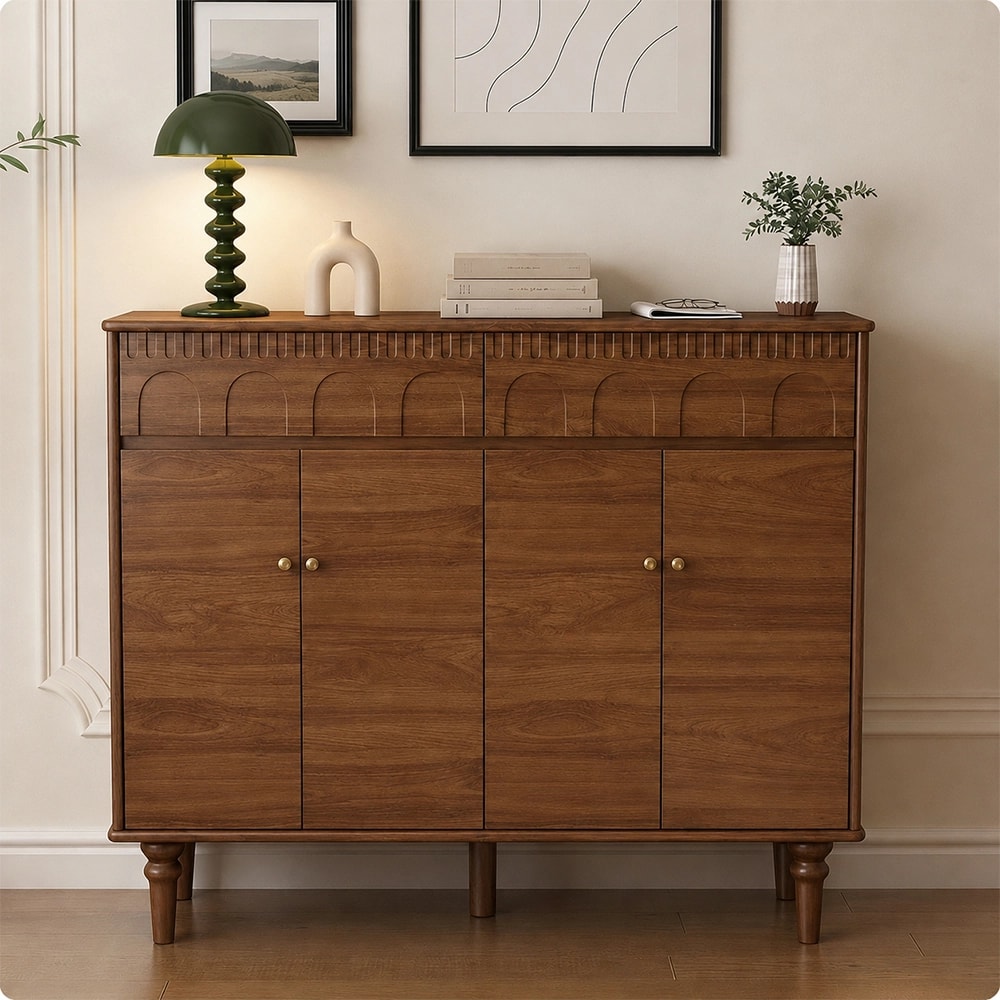 Vintage Solid Wood Shoe Cabinet lifestyle 2