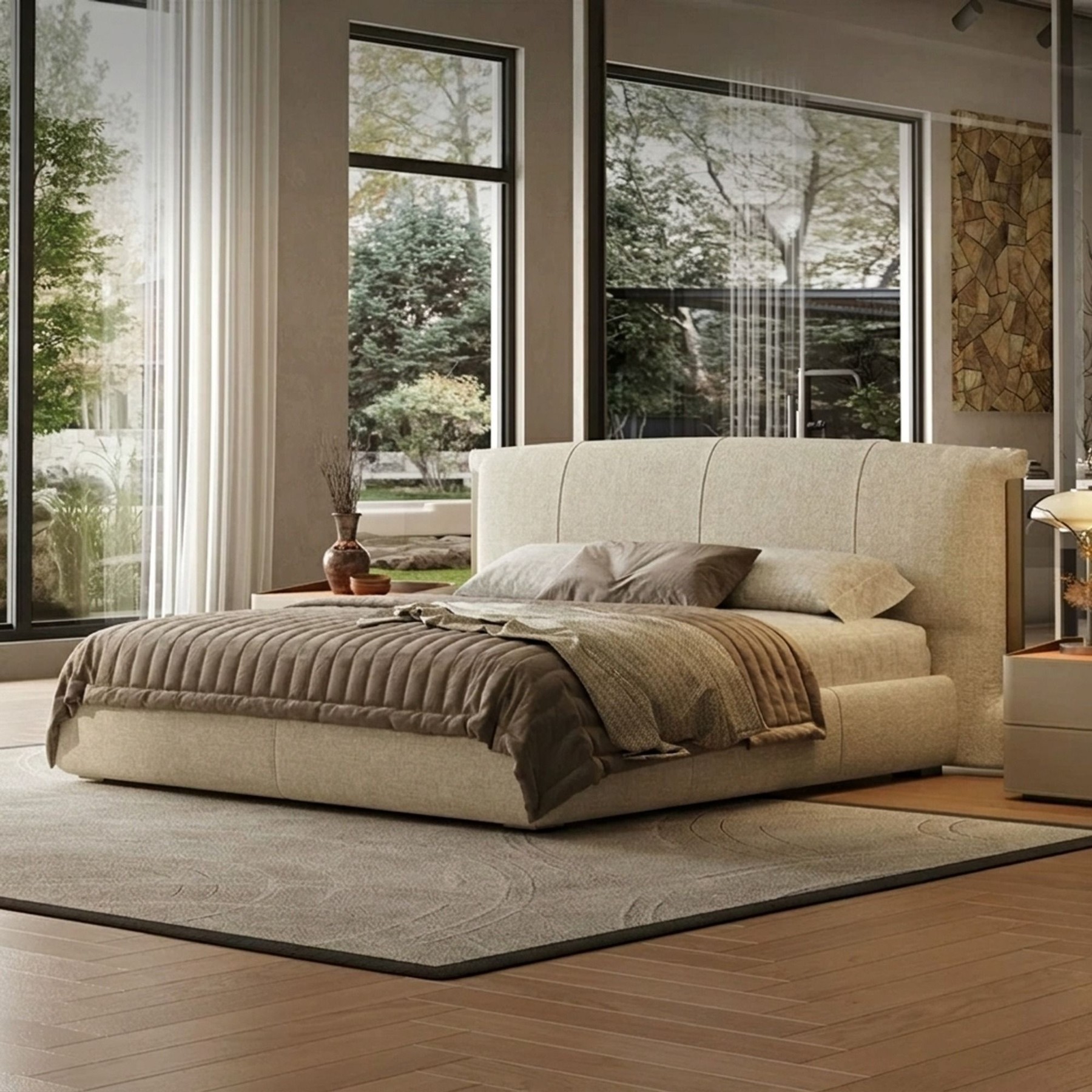 Upholstered Minimalist Bed lifestyle 3