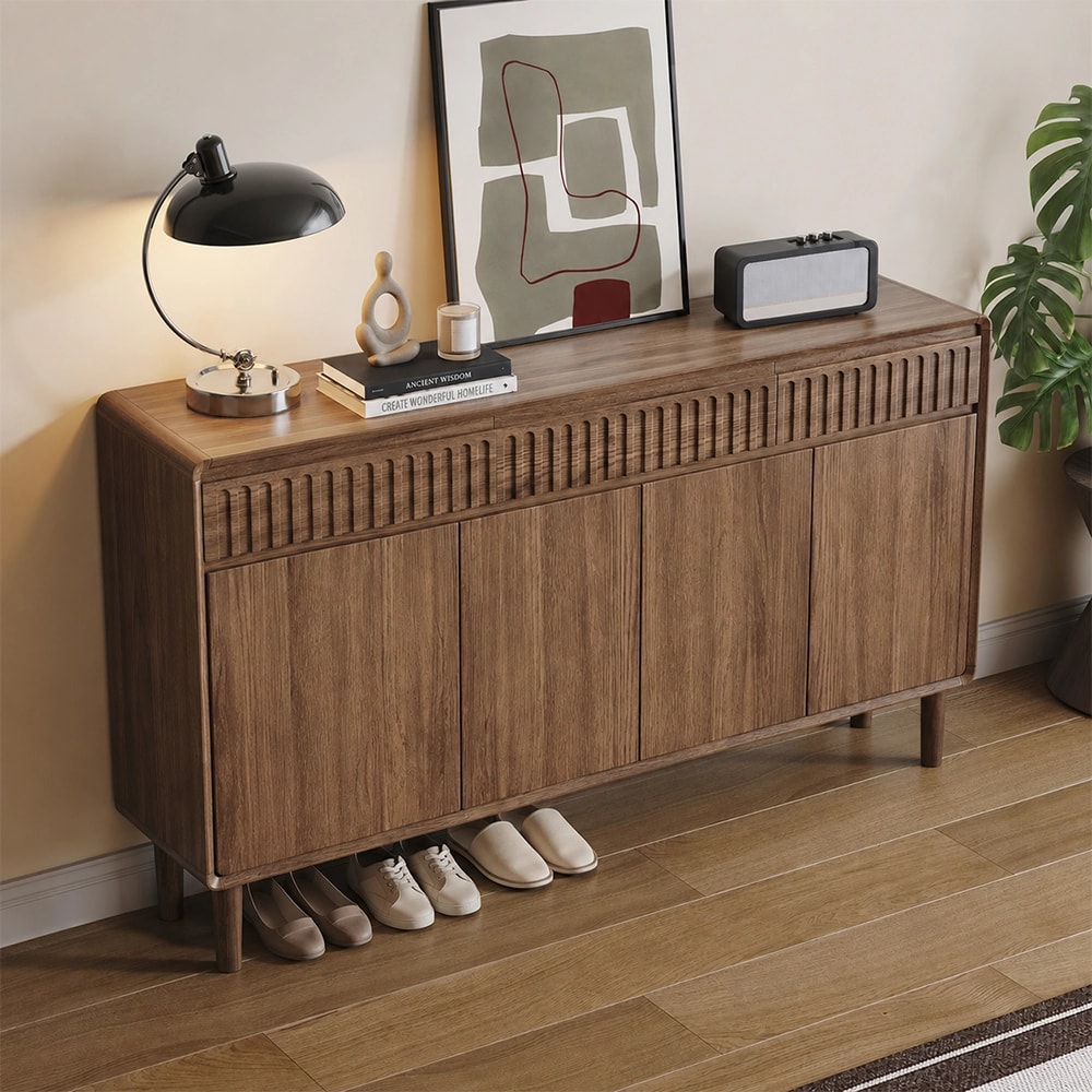Walnut Mid-Century Shoe Cabinet lifestyle 3