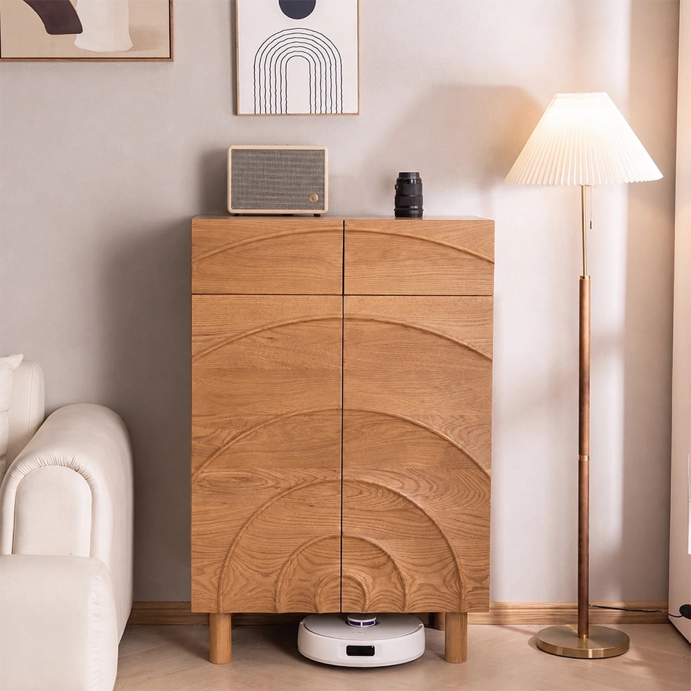 White Oak Wabi-Sabi Shoe Cabinet lifestyle 2