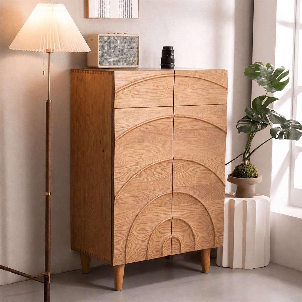 White Oak Wabi-Sabi Shoe Cabinet lifestyle 3
