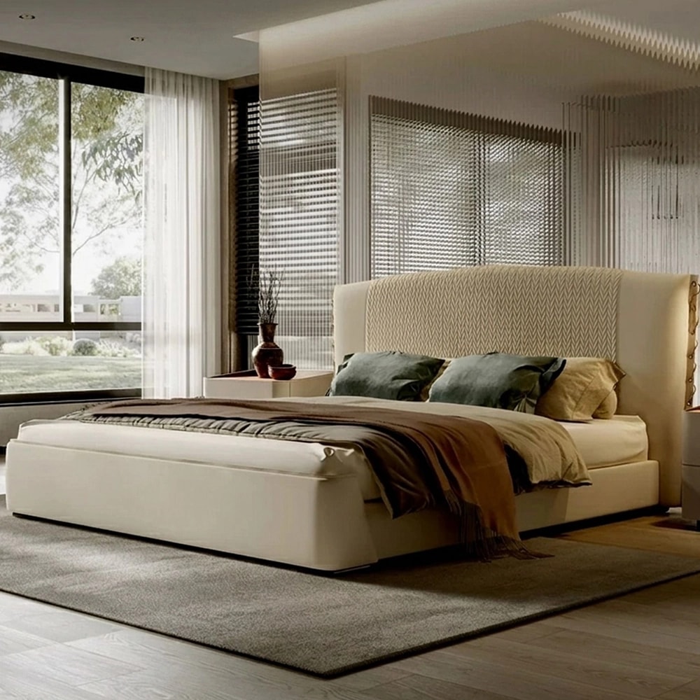 Nappa Leather Minimalist Bed lifestyle 3